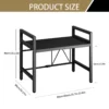S1704e555b2e44e41947f8d87560a39946.webp 1pc Expandable 42-64cm Microwave Shelf Organizer, Moisture And Rust Proof Microwave Countertop Organizer,Tableware Storage