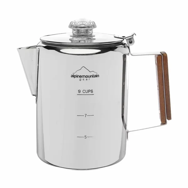 395997068197918 Alpine Mountain Gear Coffee Percolator With 4 Carabiner Mugs