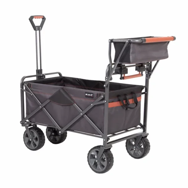452386065907742 Mac Sports Deluxe Push Pull Folding Wagon with Brakes