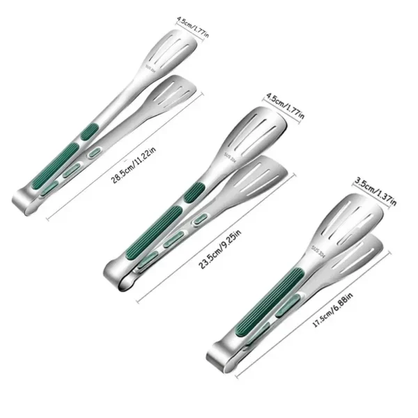 S0ef21b956bc24b44857bdb347771f13eo.webp 1pc Non Slip Stainless Steel Food Tongs Meat Salad Bread Clip Barbecue Grill Buffet Clamp Cooking Tools Kitchen Accessories