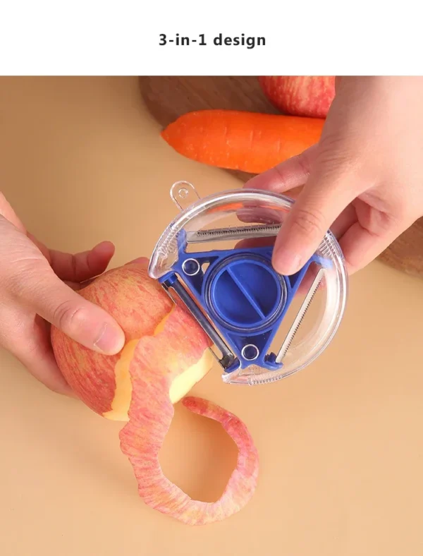 S141c3ebc3cab4ca4ab069444f1cc6b17k.webp 3 In 1 Fruit and Vegetable Peeler Multifunctional Vegetable Shredding Tools Stainless Steel Blade Peel Grater Kitchen Tools