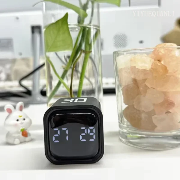 S17547dcbe5534e1d80c2f4fbbec98151e.webp Productivity Cube Timer Gravity Sensor Flipping LED Display 4 Preset Time Dual Modes Countdown Cooking Study Mini Digital Timer
