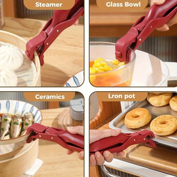 S1db8c249062d4360b713981b51cc5b9fK.webp 2/1Pcs Anti-Scald Clips Hot Dish Plate Gripper Kitchen Non-slip Bowls Clamp Holder for Frying Pans Air Fryer Steamers Oven