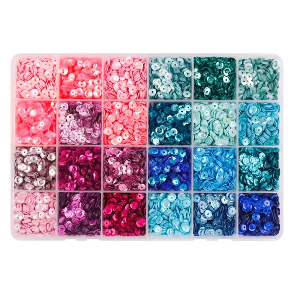 S2de7d643b20d4d8b9eba942dbf1530b0V.webp 24 Colors Bright Sequins Round Flatback Confetti Paillettes