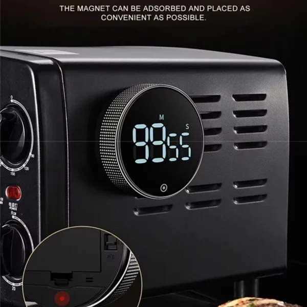 S2ec763d84b9643a3a34815a0206320b1P.webp Dinrgo Magnetic Digital Timers Manual Countdown Kitchen Timer Countdown Clock Mechanical Counter for Cooking Shower Study