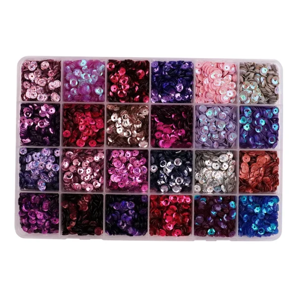 S38f62313ad5a4ba68dcb4074ade7c687G.webp 24 Colors Bright Sequins Round Flatback Confetti Paillettes