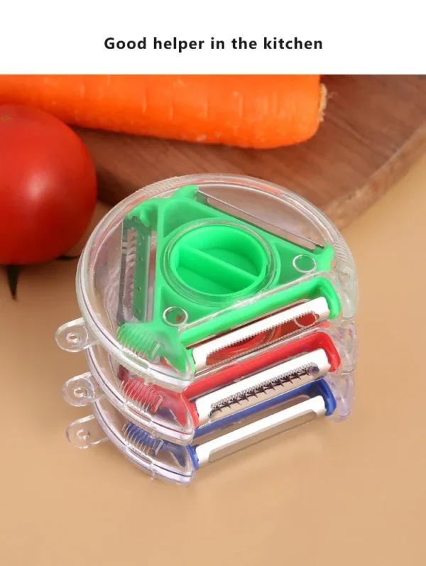 S3deb4a5ba77e43938fd4b916c9a14526x.webp 3 In 1 Fruit and Vegetable Peeler Multifunctional Vegetable Shredding Tools Stainless Steel Blade Peel Grater Kitchen Tools