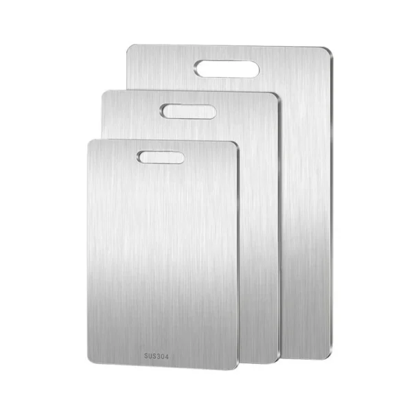 S42a69c60175e4d01822af949c3dc644bN.webp Stainless Steel Panel and Chopping Board Kitchen Household Thickened Double Sided Cutting Board Block Kneading Dough Board