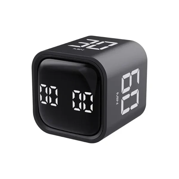 S4663f99755ac460fadd1e3d9c7fd22f49.webp Productivity Cube Timer Gravity Sensor Flipping LED Display 4 Preset Time Dual Modes Countdown Cooking Study Mini Digital Timer