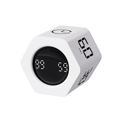 S48e565cc84a84fba8830448d80eae3681.webp Productivity Cube Timer Gravity Sensor Flipping LED Display 4 Preset Time Dual Modes Countdown Cooking Study Mini Digital Timer