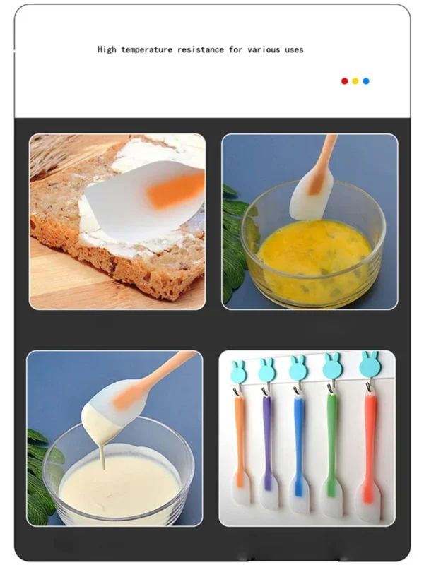 S517cb27230c94e489738cb68e0ad9372k.webp Silicone Spatula Cream Butter Cooking Baking Spatula Heat Resistant Utensils Scrape Decorator Translucent Kitchen Baking Tools