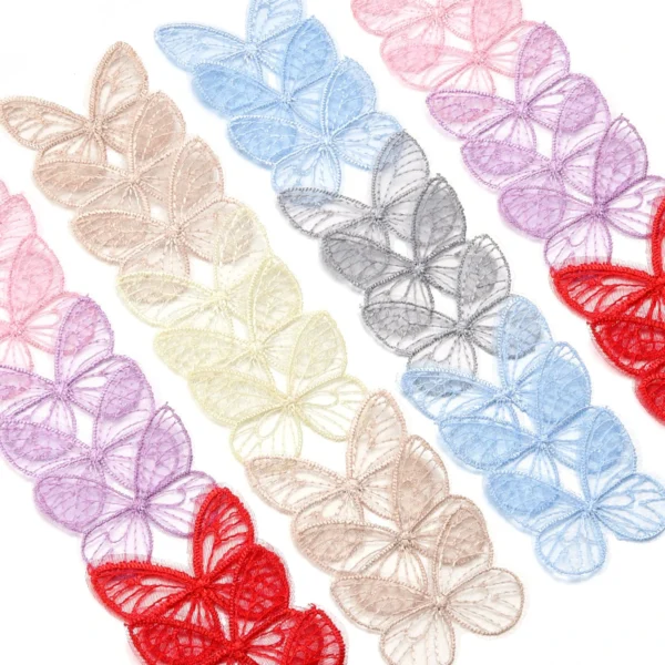 S52066ecf39574081be75e5747fdf416a5.webp 20Pcs/Lot 3.5*4.5cm Embroidery Fabric Butterfly Flowers