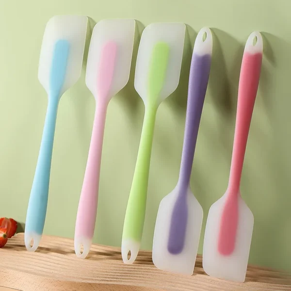 S56ee3e2ade944d14adbbff3057269607h.webp Silicone Spatula Cream Butter Cooking Baking Spatula Heat Resistant Utensils Scrape Decorator Translucent Kitchen Baking Tools