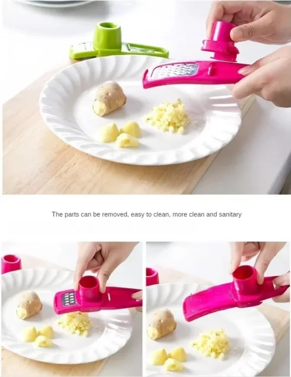 S585d0528e8be43cba18ca9bcdd2f7fc6m.webp Garlic Peeler Ginger Garlic Press Grinding Grater Planer Slicer Garlic Crusher Chopper Cooking Tool For Kitchen Grater Grinder