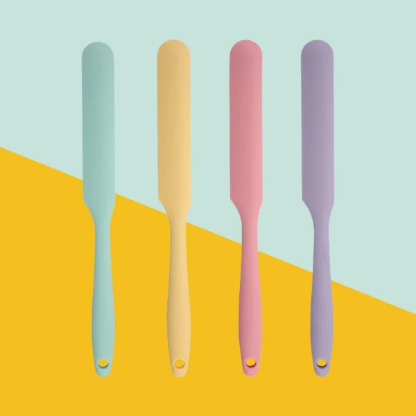 S5bc3eed2d9fc42c3ab13d7318b7cac698.webp Food Grade Silicone Cream Scraper Household all-in-one Long Cake Spatula Heat-resistant Kitchen Baking Tool