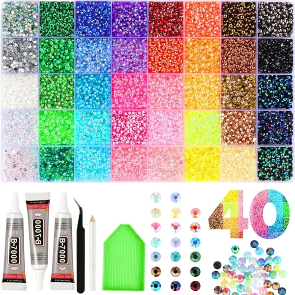 S63e62be6d9f34533a676470813d7ffb0S.webp 2026 New Colorful DIY Resin Rhinestone Kit for Bedazzling