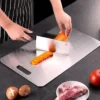S671a8082e22a4119aa931f5ac86ba241X.webp Stainless Steel Panel and Chopping Board Kitchen Household Thickened Double Sided Cutting Board Block Kneading Dough Board