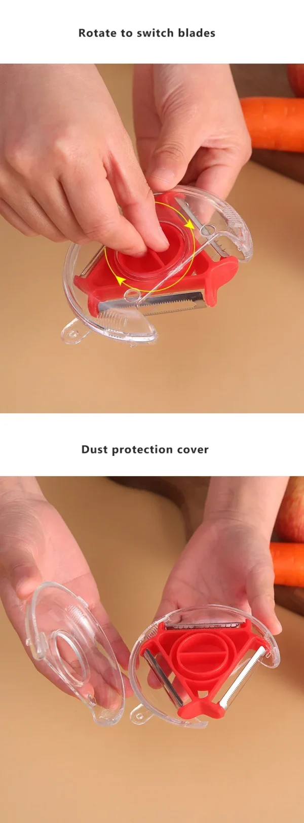 S682f90bdb4984681a55f2e2775217707N.webp 3 In 1 Fruit and Vegetable Peeler Multifunctional Vegetable Shredding Tools Stainless Steel Blade Peel Grater Kitchen Tools
