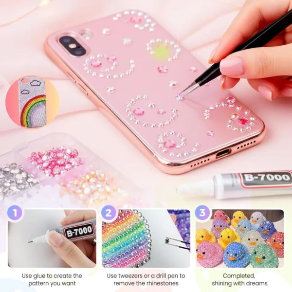 S69bf939da82a45d0830b36dc3123b0f9n.webp 2026 New Colorful DIY Resin Rhinestone Kit for Bedazzling