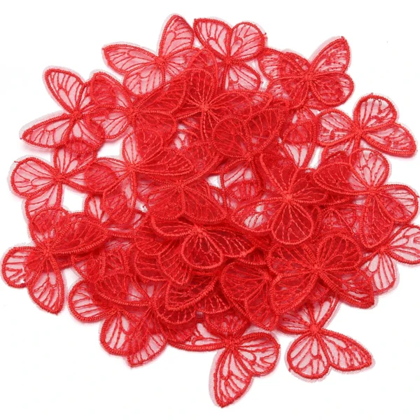 S6e0eafbfbf4644e29bd50c8dd7eb1935m.webp 20Pcs/Lot 3.5*4.5cm Embroidery Fabric Butterfly Flowers