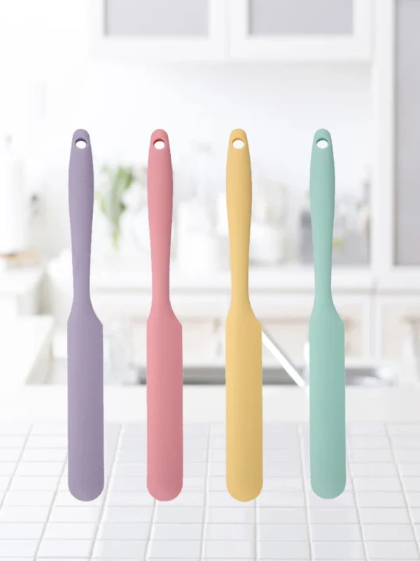 S6fdd1fd9e58e4b389542728ec13334cbp.webp Food Grade Silicone Cream Scraper Household all-in-one Long Cake Spatula Heat-resistant Kitchen Baking Tool