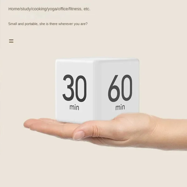 S728992e096ac42aaa1d2098054a2b019Z.webp Productivity Cube Timer Gravity Sensor Flipping LED Display 4 Preset Time Dual Modes Countdown Cooking Study Mini Digital Timer