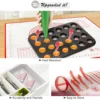 S74a36ed9b49e4d92b3bf185fcf54acc16.webp UNTIOR 1PCS Silicone Baking Mat Kneading Pad Dough Mat Pizza Cake Dough Maker Kitchen Cooking Grill Non-Stick Gadgets Bakeware