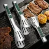S7780f576341c41c18e46ea02226939fc9.webp 1pc Non Slip Stainless Steel Food Tongs Meat Salad Bread Clip Barbecue Grill Buffet Clamp Cooking Tools Kitchen Accessories