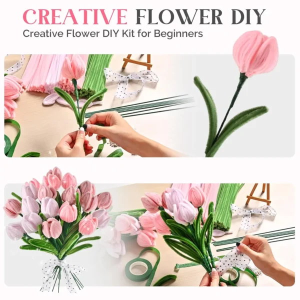 572Pcs Pipe Cleaners Craft for Flowers