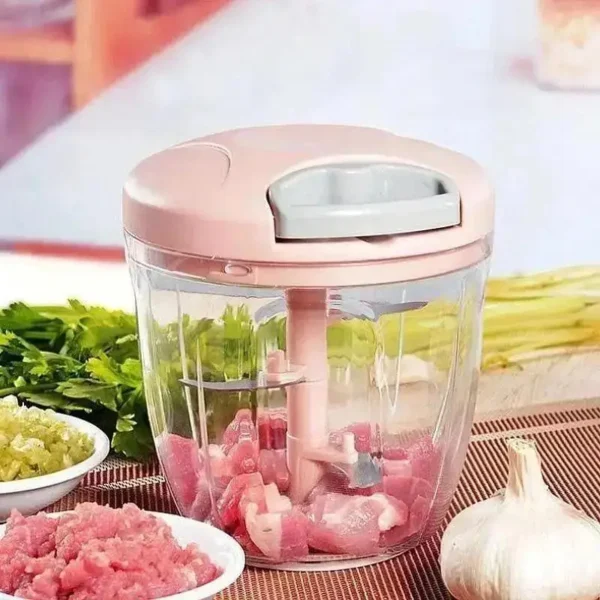 S7c6ebb67e5fc4926849a448306c90819w.webp 900/500ML GarlicChopper Manual Rotate Vegetable Cutter Choppers Slicer Fruit Garlic Crusher Kitchen Gadget Blenders Meat Grinder