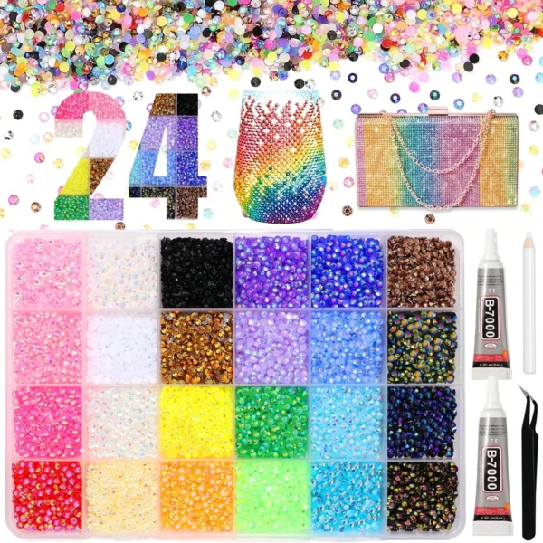S7d63b2d712324f379e35ecc082c7591c1.webp 2026 New Colorful DIY Resin Rhinestone Kit for Bedazzling