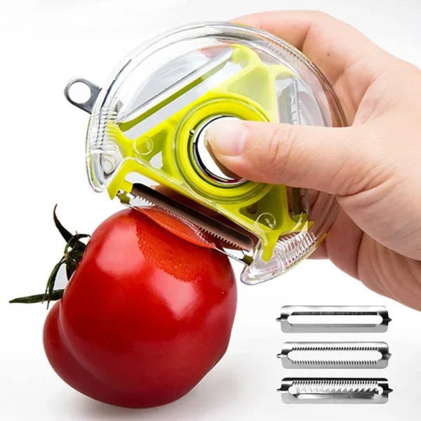 S88ce9681150a40198537ad2e504ca30dQ.webp 3 In 1 Fruit and Vegetable Peeler Multifunctional Vegetable Shredding Tools Stainless Steel Blade Peel Grater Kitchen Tools