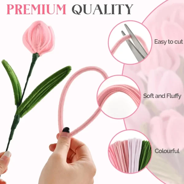 572Pcs Pipe Cleaners Craft for Flowers
