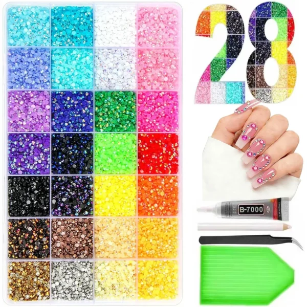 S8962f8dbb3cb4dfbb98b3ffee7035c3dv.webp 2026 New Colorful DIY Resin Rhinestone Kit for Bedazzling