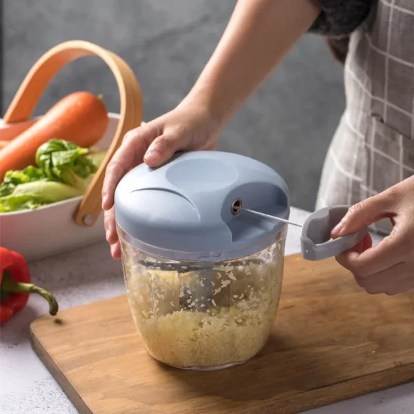 S98b7c561bb5e42a9a18c911d23a5bfceZ.webp 900/500ML GarlicChopper Manual Rotate Vegetable Cutter Choppers Slicer Fruit Garlic Crusher Kitchen Gadget Blenders Meat Grinder