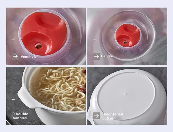 S9bcca882edb342af9de7423df07b3eeeb.webp Microwave Oven Special Box Heated Soup Pot Rice Steamed Hot Steamed Buns Buns With Lid Eco-friendly Food Grade Kitchen Tool