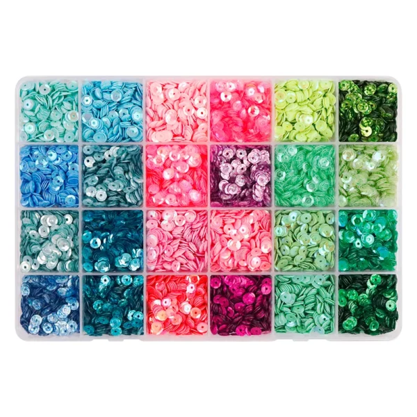 Sa84c7e94519846e8ab29b8c8848d8af9k.webp 24 Colors Bright Sequins Round Flatback Confetti Paillettes