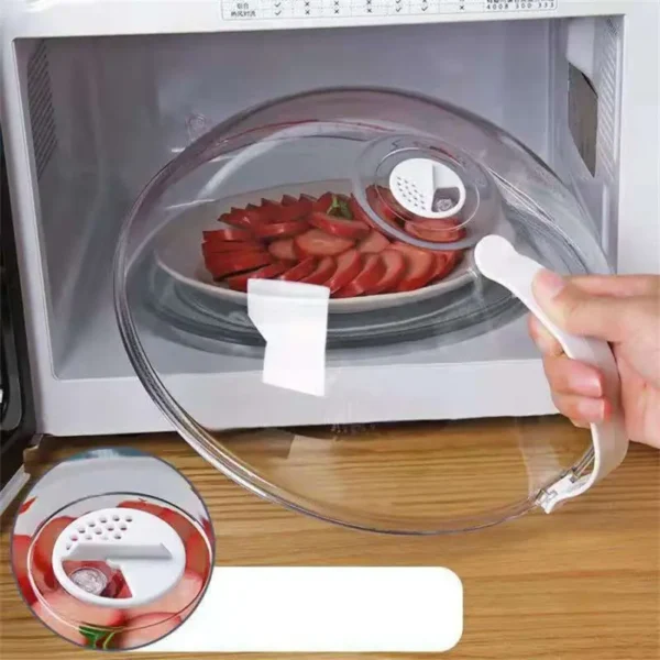 Microwave food splash proof cover, household oven heating cover, plate transparent cover, handle, cooking utensils accessories