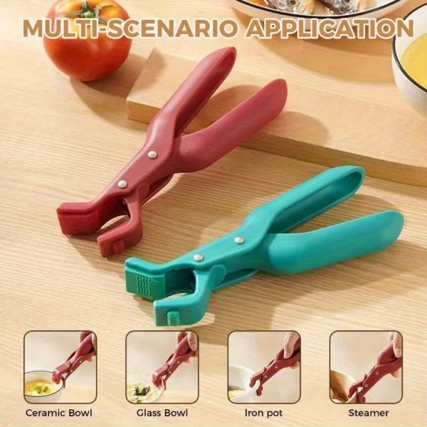 Sb56fdcb6ef634d24ab52fd232f92980dR.webp 2/1Pcs Anti-Scald Clips Hot Dish Plate Gripper Kitchen Non-slip Bowls Clamp Holder for Frying Pans Air Fryer Steamers Oven