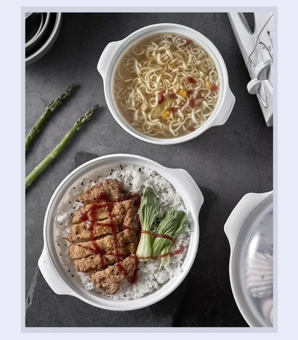 Sb8b258b255de4608a2daf248bfc46465a.webp Microwave Oven Special Box Heated Soup Pot Rice Steamed Hot Steamed Buns Buns With Lid Eco-friendly Food Grade Kitchen Tool