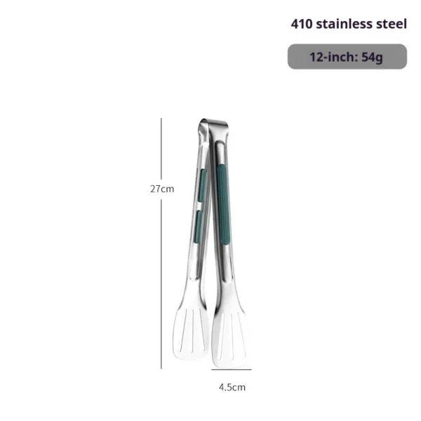 Sba5866c5759844c382485c65f1f73027Z.webp 1pc Non Slip Stainless Steel Food Tongs Meat Salad Bread Clip Barbecue Grill Buffet Clamp Cooking Tools Kitchen Accessories