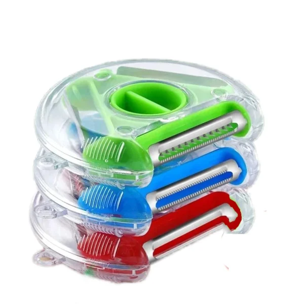 Sbaa6af27326c42248c82bd15414827a8B.webp 3 In 1 Fruit and Vegetable Peeler Multifunctional Vegetable Shredding Tools Stainless Steel Blade Peel Grater Kitchen Tools