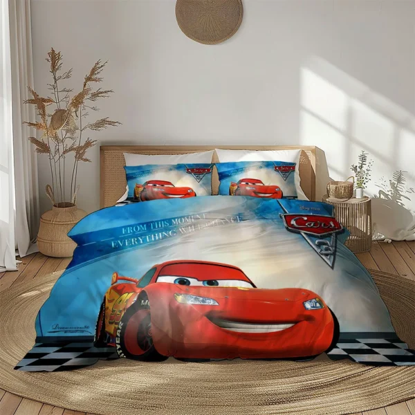 Sbaad1bb212154636b67ecffee009c125n.webp Racing Mcqueen Cars Duvet Cover Set