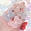 Sbcd053341d924c419122a6d2cfd8a025k.webp 20Pcs/Lot 3.5*4.5cm Embroidery Fabric Butterfly Flowers