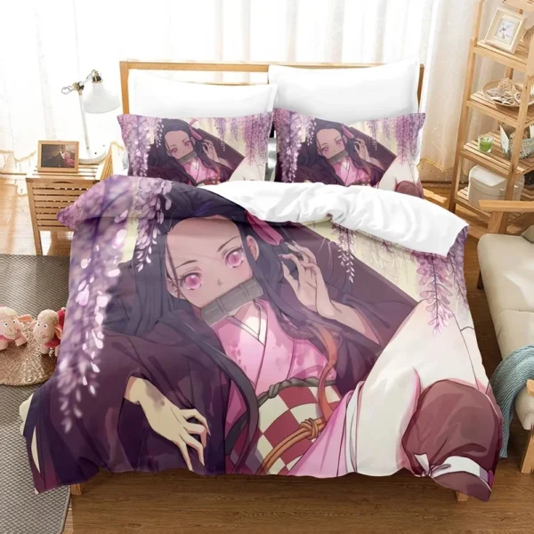 Sc84ab9b496e24854aec2902019c18ff8L.webp Nezuko Kamado Bedding Set
