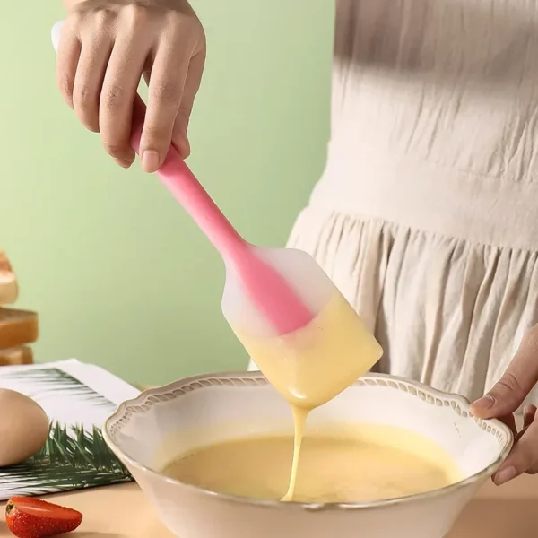 Scb89c0fe331f4ccbb245531d78ae52173.webp Silicone Spatula Cream Butter Cooking Baking Spatula Heat Resistant Utensils Scrape Decorator Translucent Kitchen Baking Tools