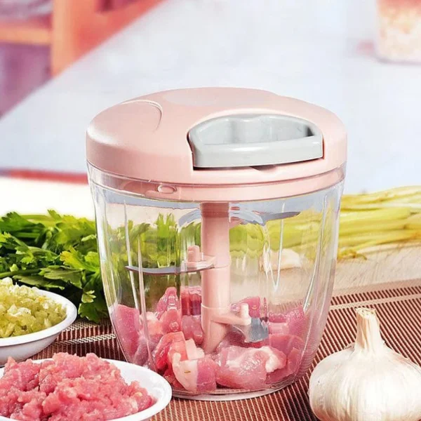 Scd1377ccae1745bbb618bc4548ec2ccaI.webp 900/500ML GarlicChopper Manual Rotate Vegetable Cutter Choppers Slicer Fruit Garlic Crusher Kitchen Gadget Blenders Meat Grinder