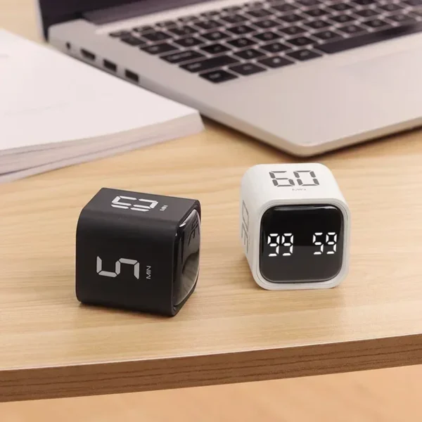 Sd3e7d9aa515648b1b7b1a78052a37ee99.webp Productivity Cube Timer Gravity Sensor Flipping LED Display 4 Preset Time Dual Modes Countdown Cooking Study Mini Digital Timer