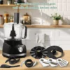Sf337e74af9b343a89f6cd191ba2df6668.webp TopStrong 6-in-1 for Chopping, Slicing, Shredding and Kneading Dough, 3 Speeds with Pulse, 2L Mixing Bowl 800W Food Processor