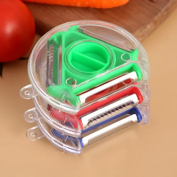 Sf6a7b14d7f534a1d99c47387b9a9bd2fu.webp 3 In 1 Fruit and Vegetable Peeler Multifunctional Vegetable Shredding Tools Stainless Steel Blade Peel Grater Kitchen Tools